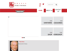 Tablet Screenshot of khansauniforms.com